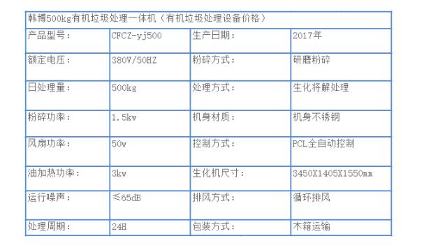 500kg有機垃圾處理設(shè)備