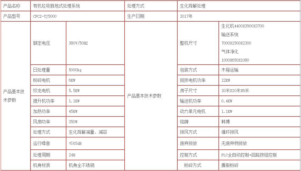 5000kg有機(jī)垃圾處理設(shè)備