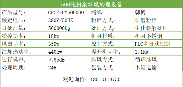 500噸廚余垃圾處理設(shè)備